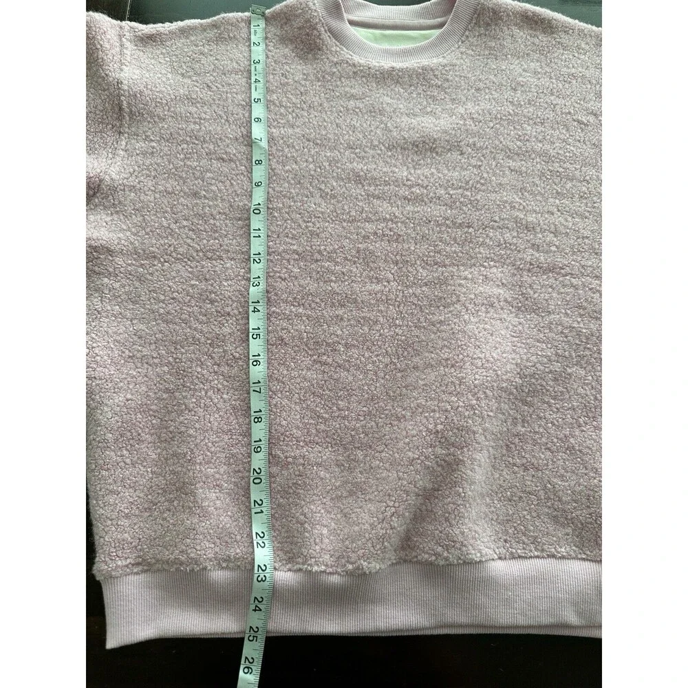 Outdoor Voices M Pink MegaFleece Crew Neck Pullover Sweatshirt Wool Blend